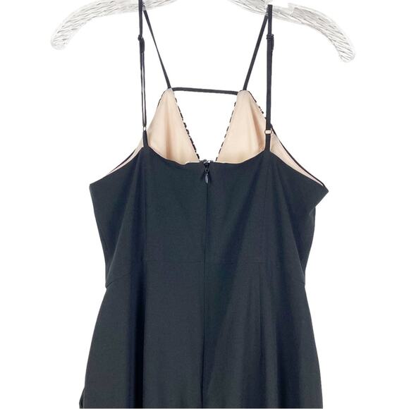 New With Tags ASOS Plunge Jumpsuit Laser Etched Bodice Black Womens Size 8 - Picture 10 of 13